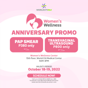 Women's Wellness Center Anniversary Promo - Oct 18-19, 2022