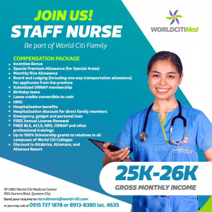 We are looking for Staff Nurse!